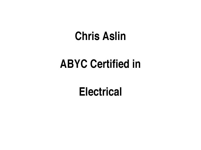 ABYC Certified Text
